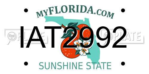 IAT2992 Florida License Plate