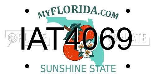 IAT4069 Florida License Plate