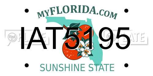 IAT5195 Florida License Plate