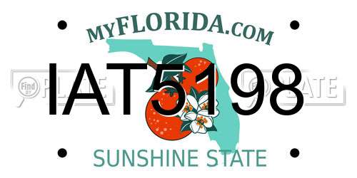 IAT5198 Florida License Plate