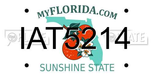 IAT5214 Florida License Plate