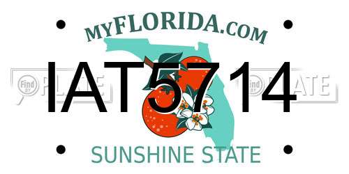 IAT5714 Florida License Plate