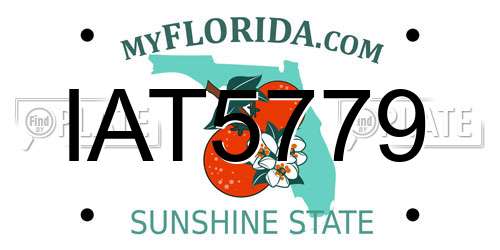 IAT5779 Florida License Plate