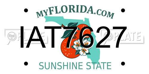 IAT7627 Florida License Plate