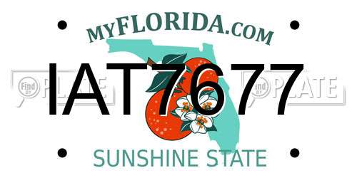 IAT7677 Florida License Plate