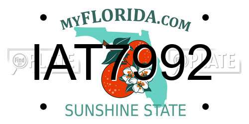 IAT7992 Florida License Plate