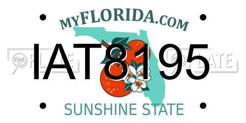IAT8195 Florida License Plate