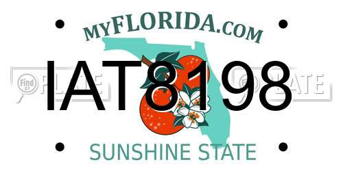 IAT8198 Florida License Plate