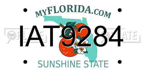 IAT9284 Florida License Plate