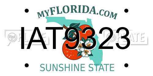 IAT9323 Florida License Plate