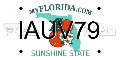 IAUV79 Florida License Plate
