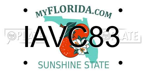 IAVC83 Florida License Plate