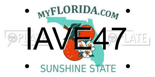 IAVE47 Florida License Plate