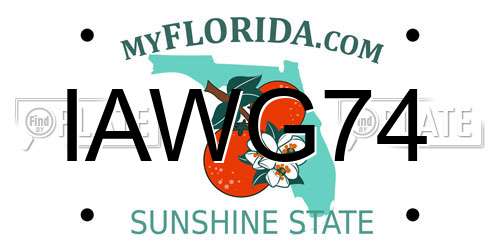 IAWG74 Florida License Plate