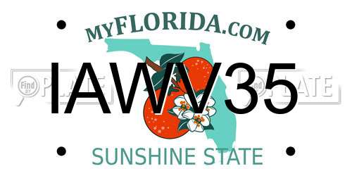 IAWV35 Florida License Plate