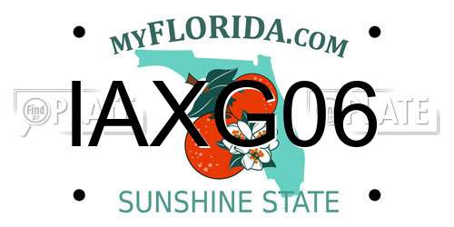 IAXG06 Florida License Plate