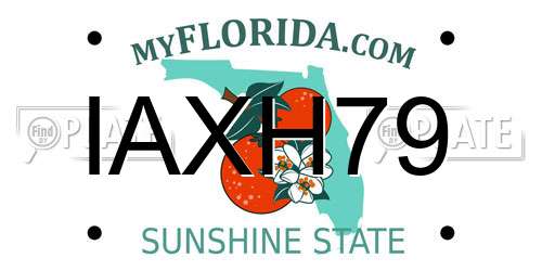 IAXH79 Florida License Plate