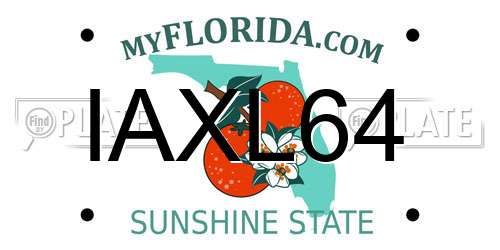 IAXL64 Florida License Plate