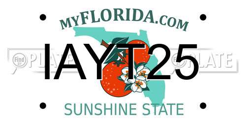 IAYT25 Florida License Plate