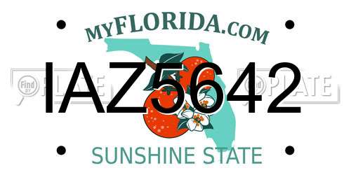 IAZ5642 Florida License Plate