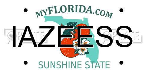 IAZEESS Florida License Plate