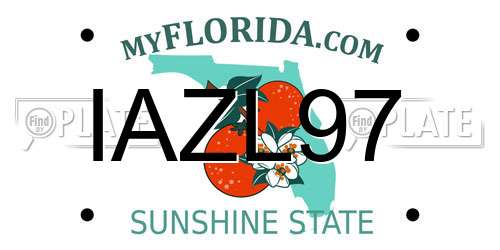 IAZL97 Florida License Plate