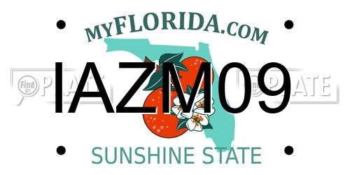 IAZM09 Florida License Plate