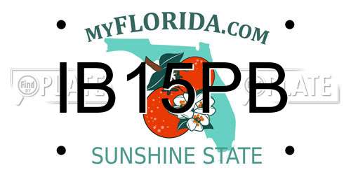 IB15PB Florida License Plate