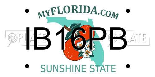 IB16PB Florida License Plate