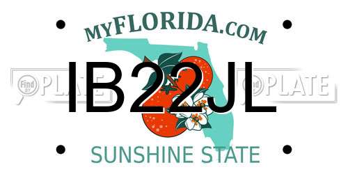 IB22JL Florida License Plate