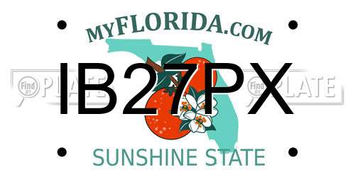 IB27PX Florida License Plate