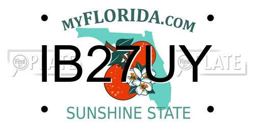 IB27UY Florida License Plate