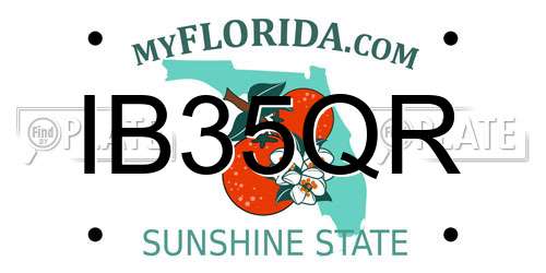 IB35QR Florida License Plate