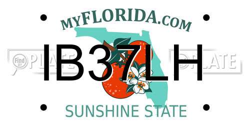 IB37LH Florida License Plate