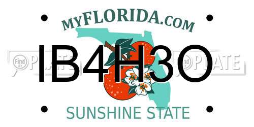 IB4H3O Florida License Plate
