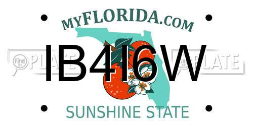 IB4I6W Florida License Plate