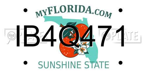 IB4Q471 Florida License Plate