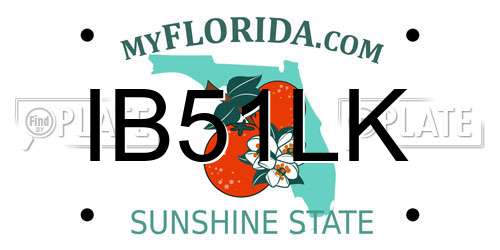 IB51LK Florida License Plate