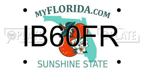 IB60FR Florida License Plate