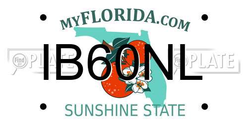 IB60NL Florida License Plate