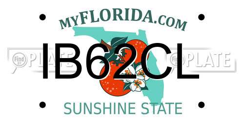 IB62CL Florida License Plate