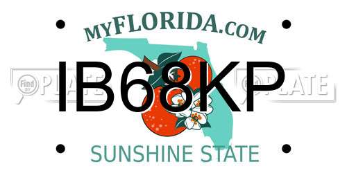 IB68KP Florida License Plate