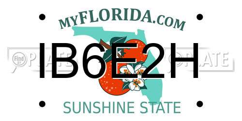 IB6E2H Florida License Plate