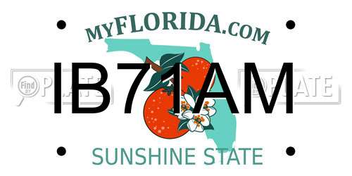 IB71AM Florida License Plate