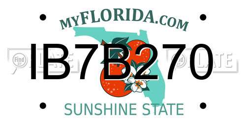 IB7B270 Florida License Plate