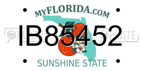 IB85452 Florida License Plate
