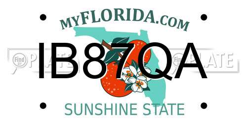 IB87QA Florida License Plate