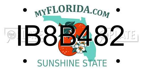 IB8B482 Florida License Plate