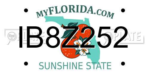 IB8Z252 Florida License Plate