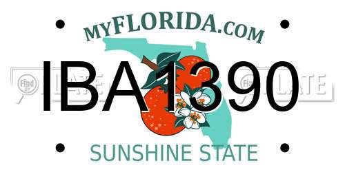 IBA1390 Florida License Plate